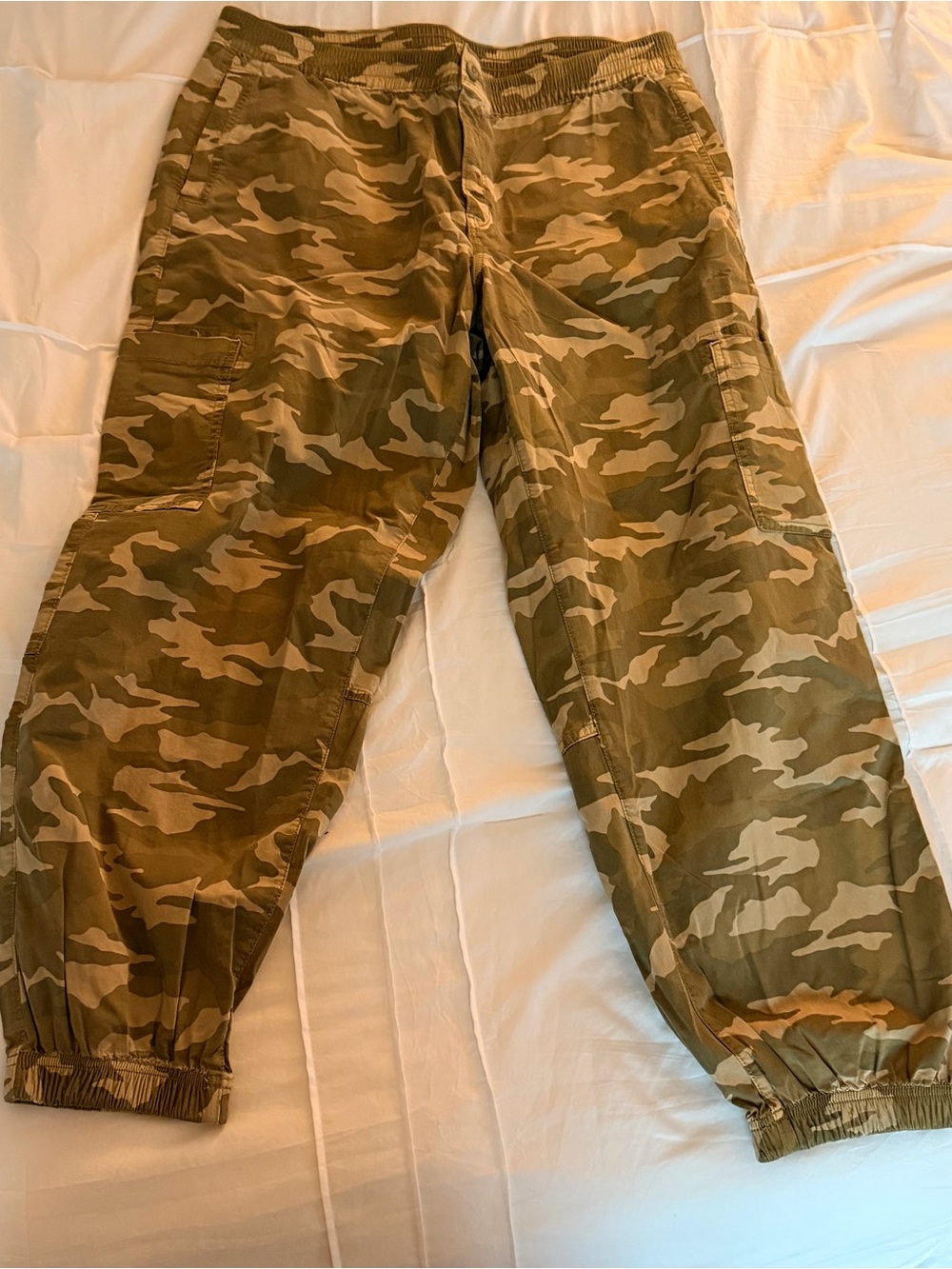 NWOT American Eagle Outfitters Women's Camo Track Joggers - Green/Tan